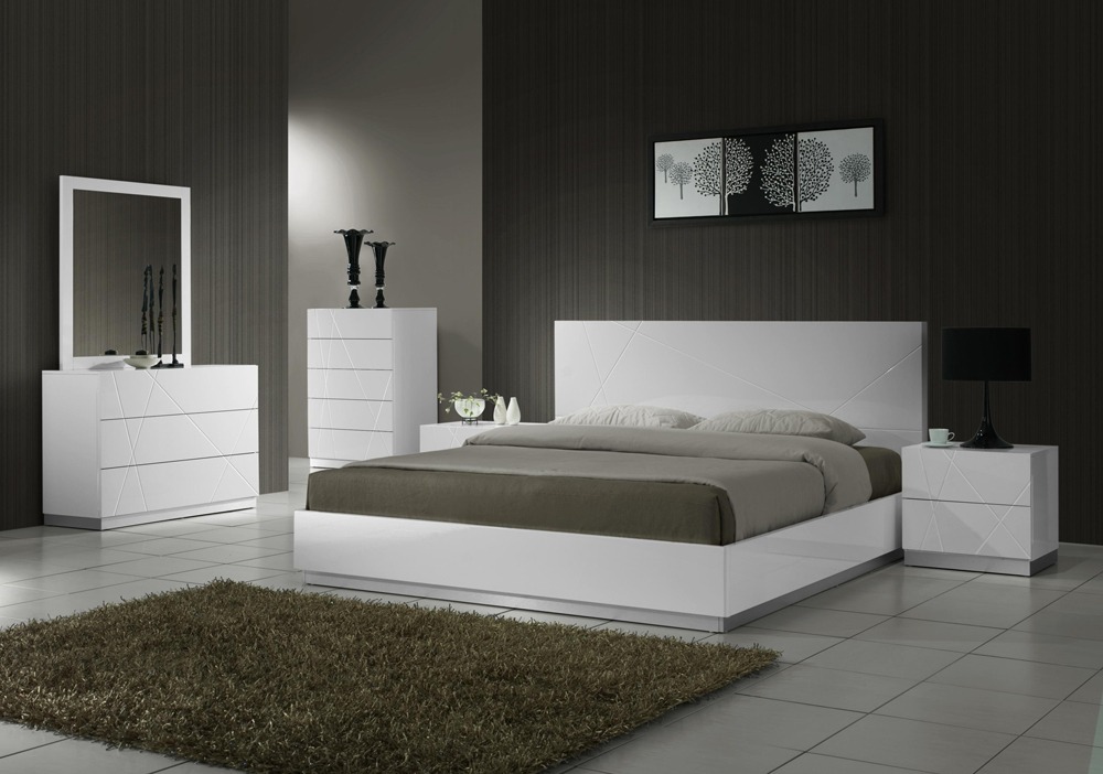 modern bedroom furniture set white