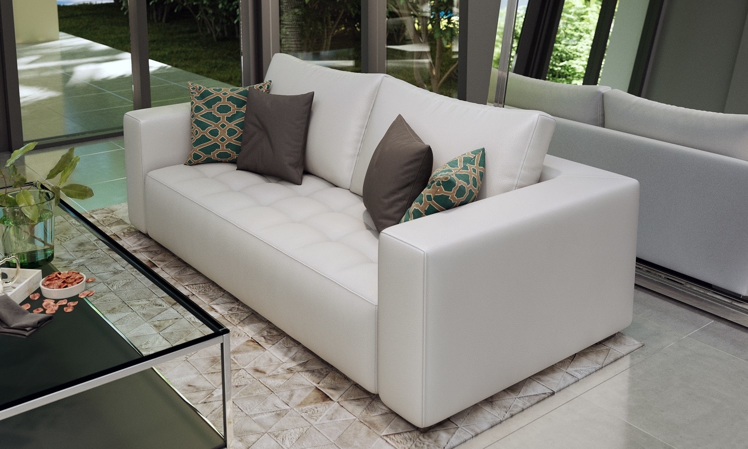 Havana White Modern Sofa - Image 2