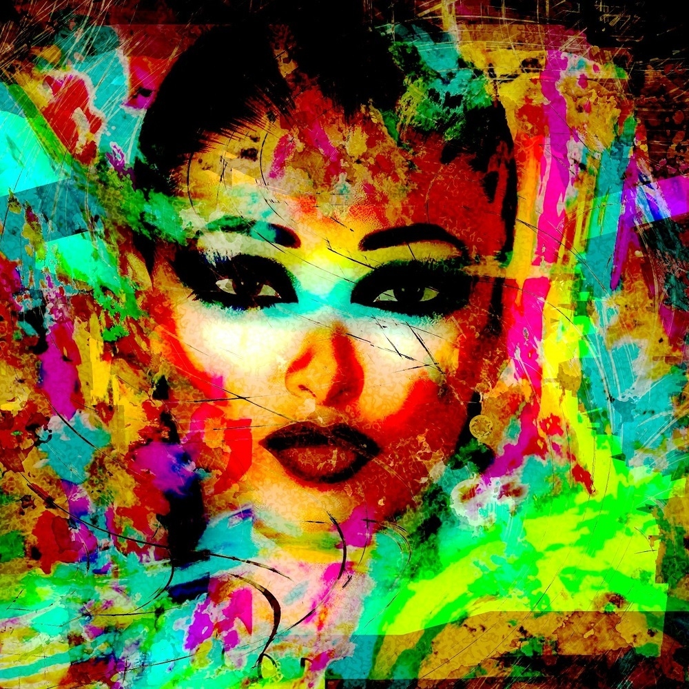Colorful Face Abstract Modern Art