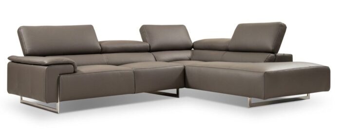 Tortora Italian Leather Modern Sectional