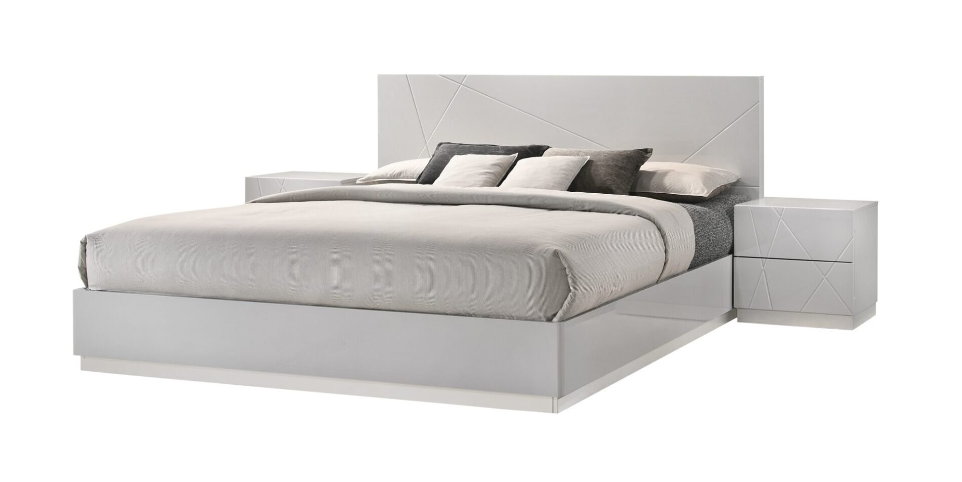 Salerno Grey Contemporary Bedroom Sets - Image 5