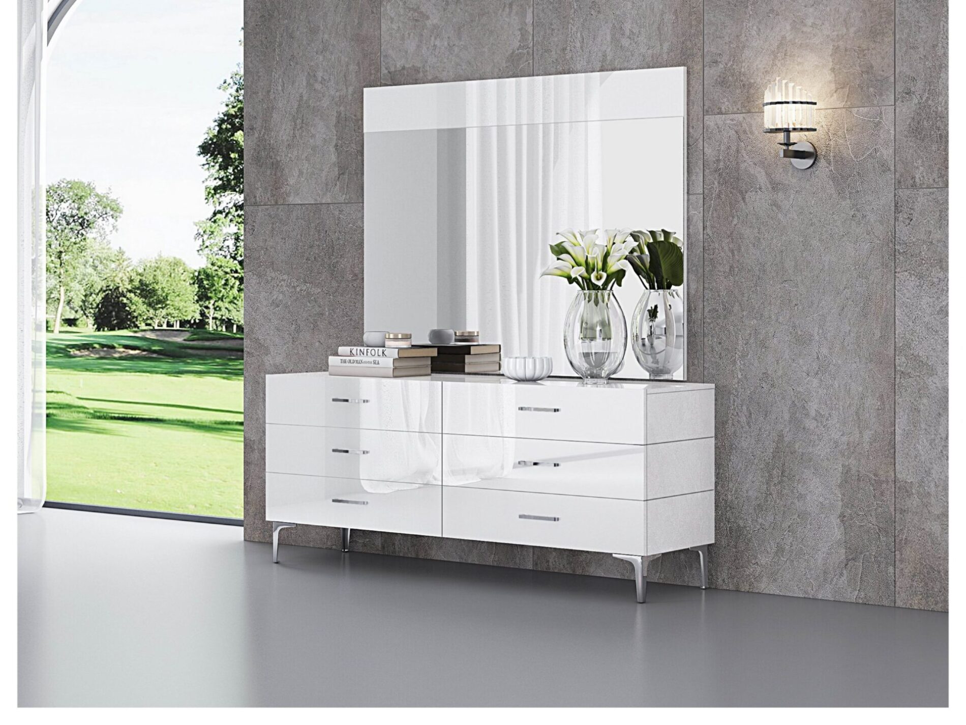Diana White Modern Dressers Contemporary Nightstands