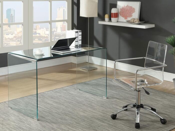 Mint Glass Modern Desk - Image 6