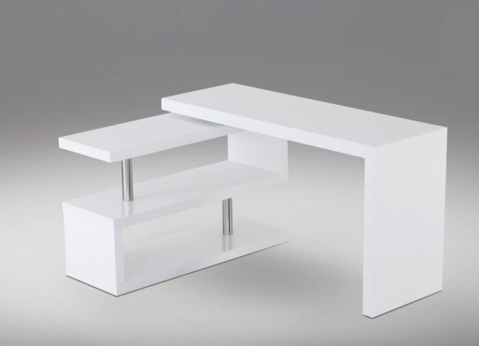 Zag White Modern Office Desk