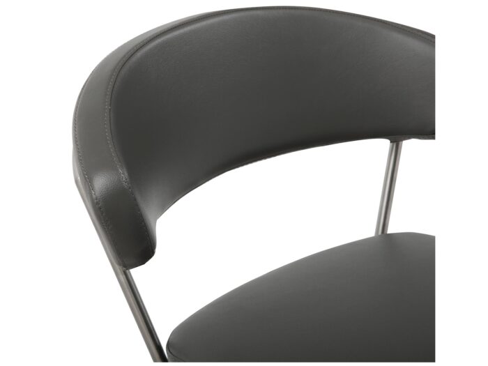 Clio Dark Gray Modern Bar Stools Square Base - Image 7
