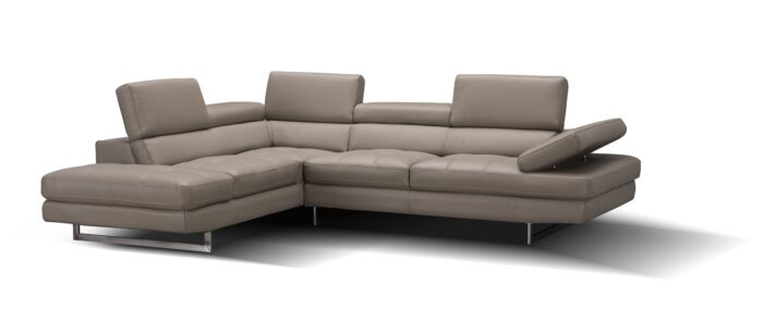 Dominus Peanut Italian Leather Modern Sectionals - Image 4