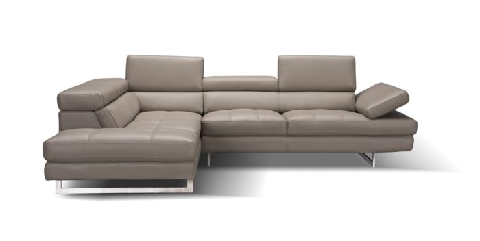 Dominus Peanut Italian Leather Modern Sectionals - Image 3