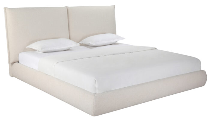 Enzo Beige Fabric Contemporary Bed