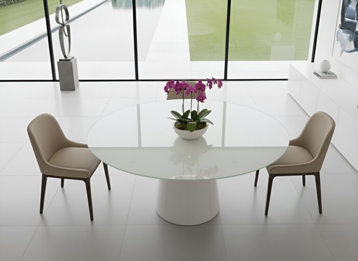 Camilla White Modern Round Dining Table - Image 2