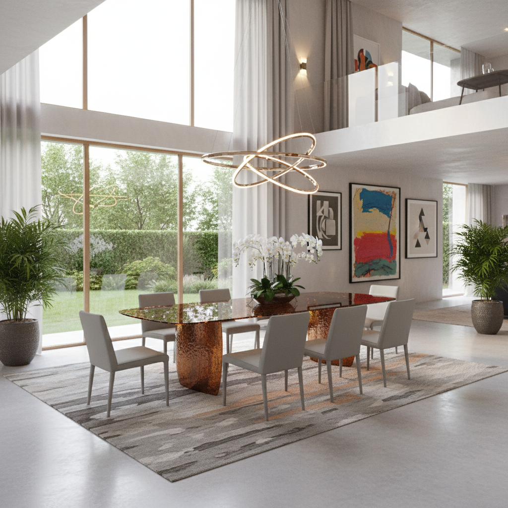 Martellata Contemporary Dining Table - Image 2