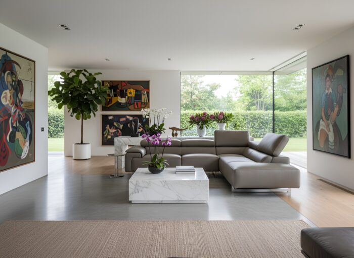 Tortora Italian Leather Modern Sectional - Image 2