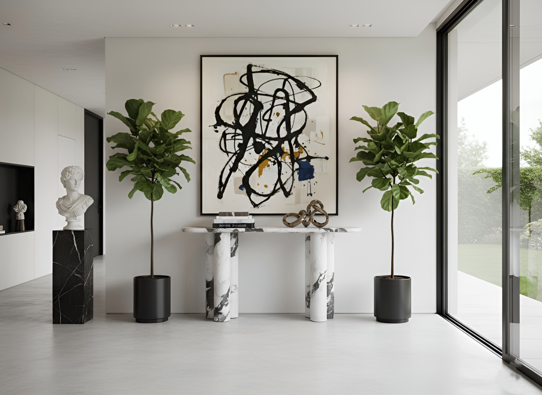 Blanca Modern Marble Console Table - Image 2