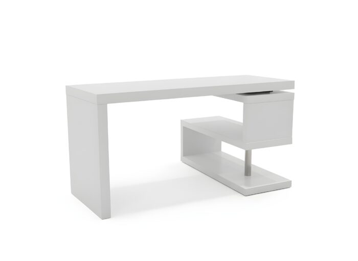 Zag White Modern Office Desk - Image 2