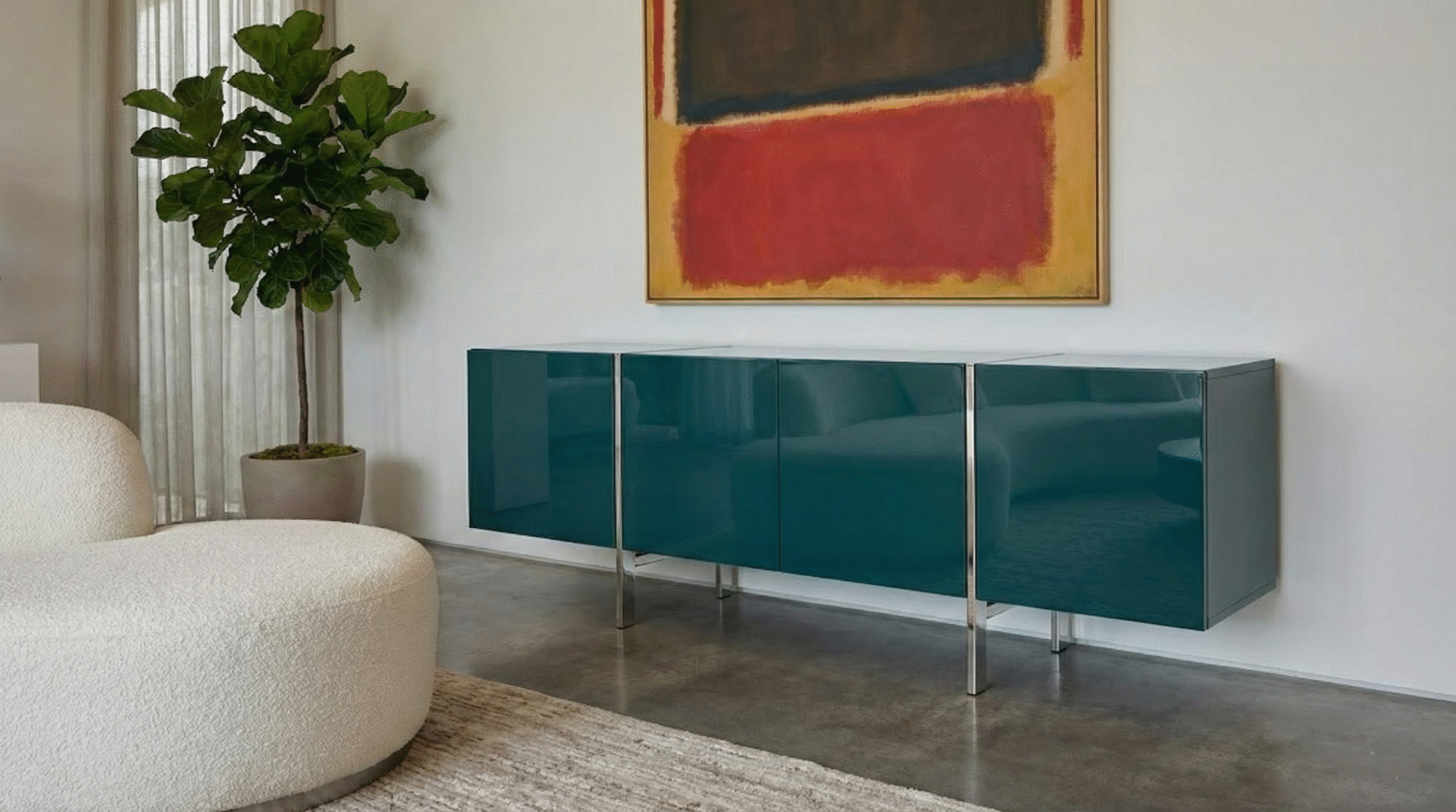 Cecilia Green Modern Buffet - Image 4