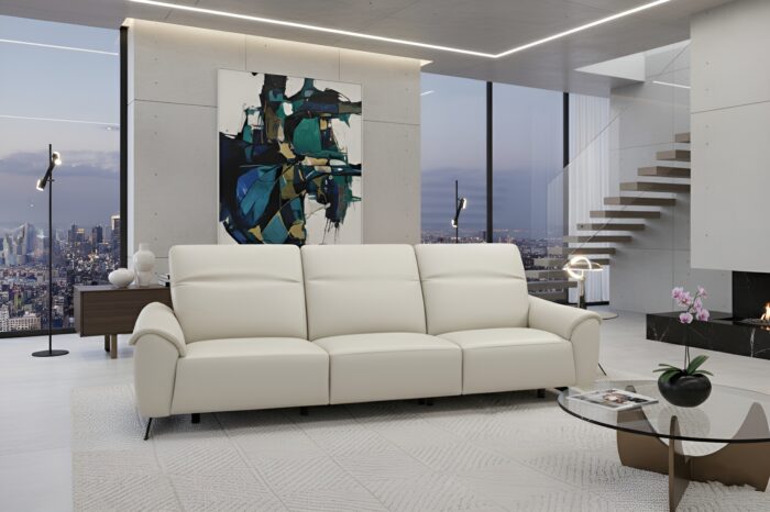 Abbraccio II Italian Leather Modern Sofa - Image 3