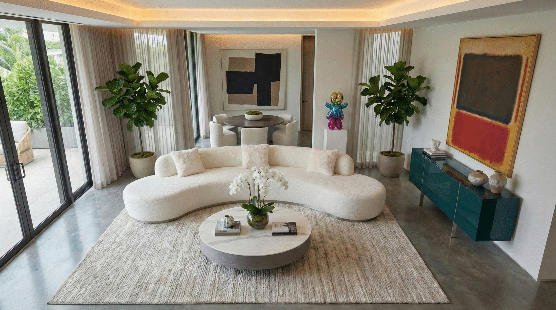 Aurora Contemporary Curved Sofa - Image 4