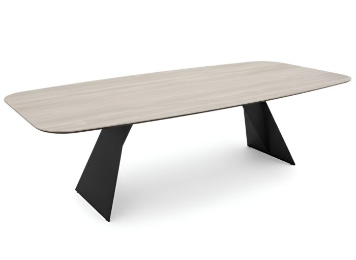 Hugo Travertine Contemporary Dining Table - Image 2