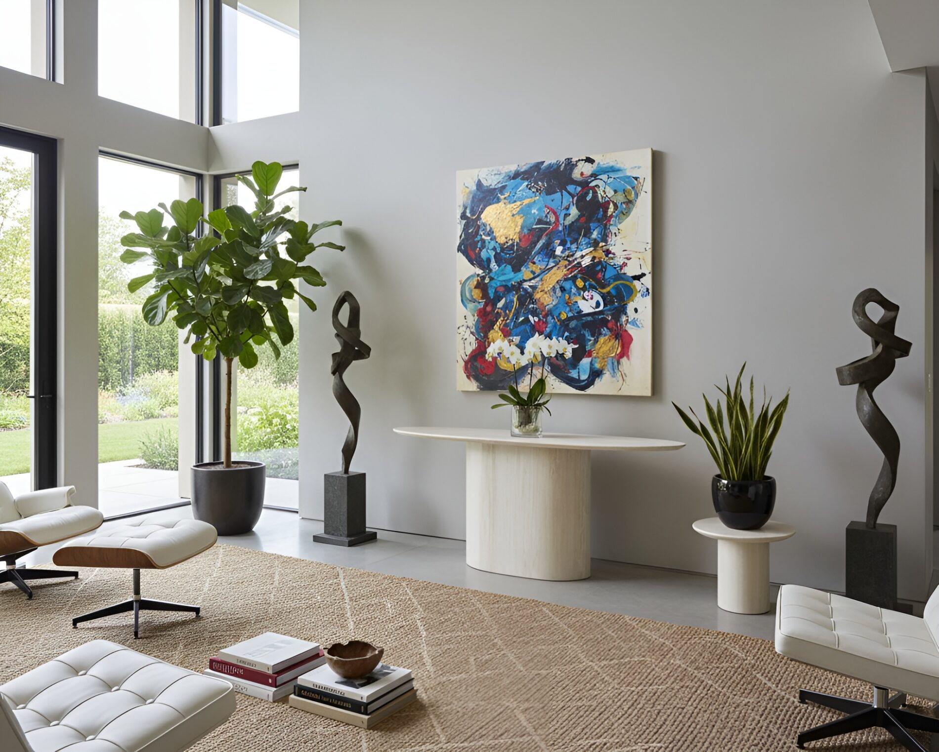 Pietra Travertine Contemporary Console Table - Image 5