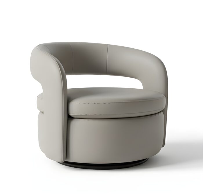 i919 Italian Leather Accent Swivel Chair