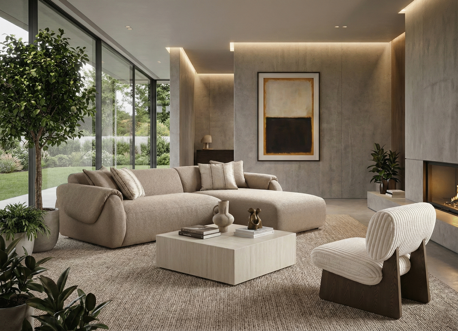 Florencia Curved Arm Sectional Sofa with Chaise - Image 2