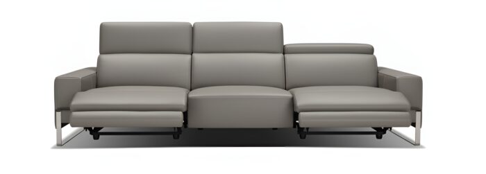 Boca II Italian Leather Modern Sofa - Image 2
