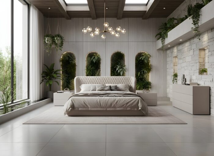 Agora Taupe Storage Contemporary Bed - Image 2
