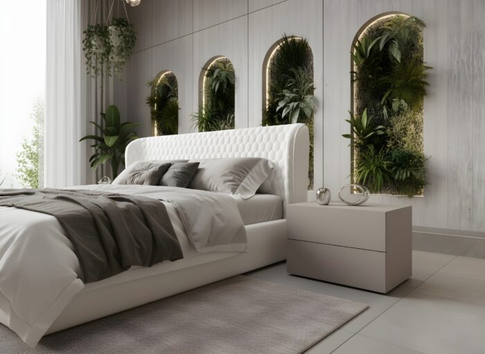 Agora White Storage Contemporary Bed - Image 2
