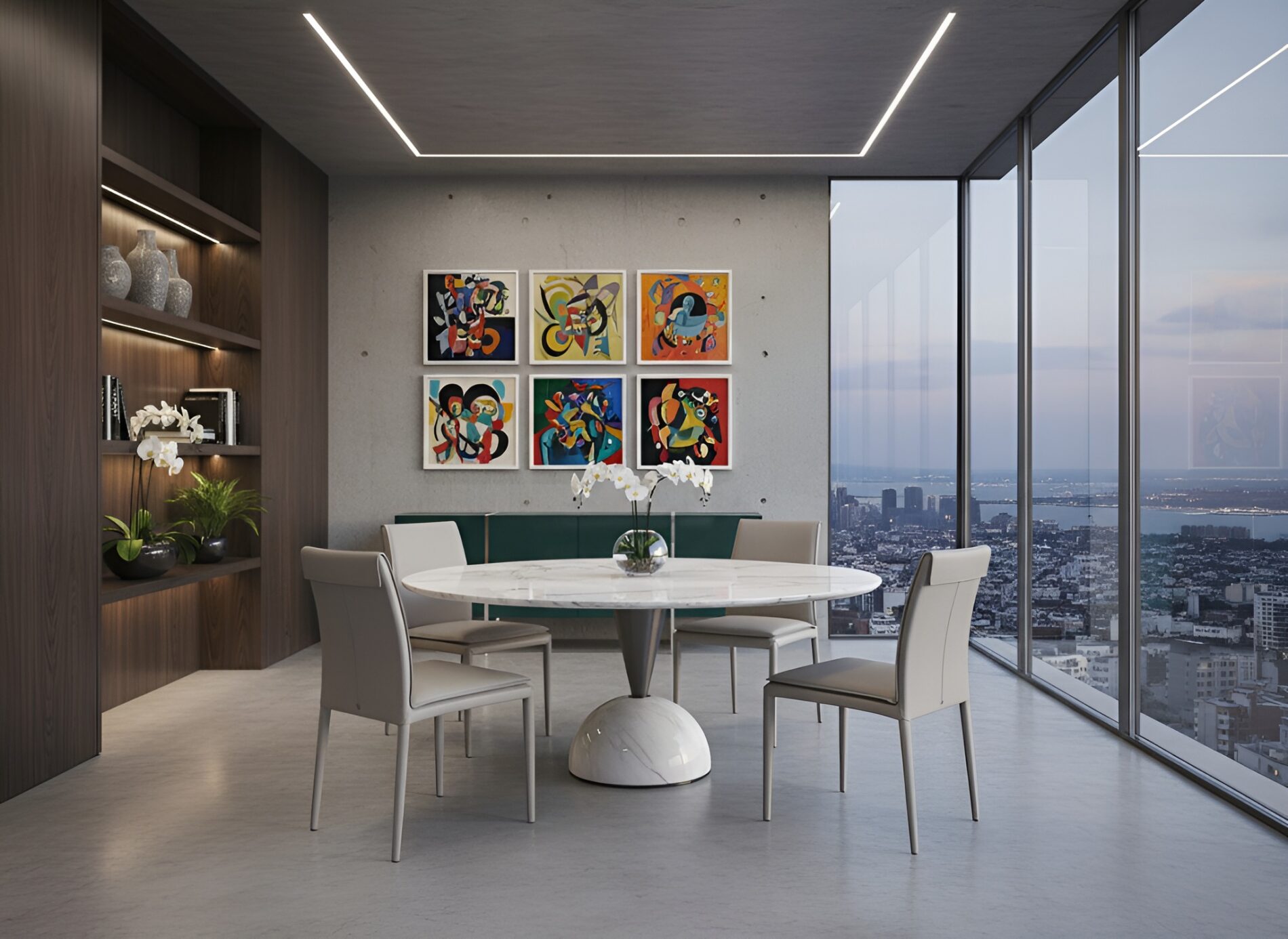 Olimpico 60" Round Marble Dining Table - Image 3