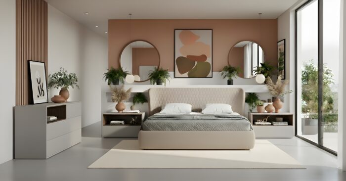 Agora Taupe Storage Contemporary Bed - Image 7