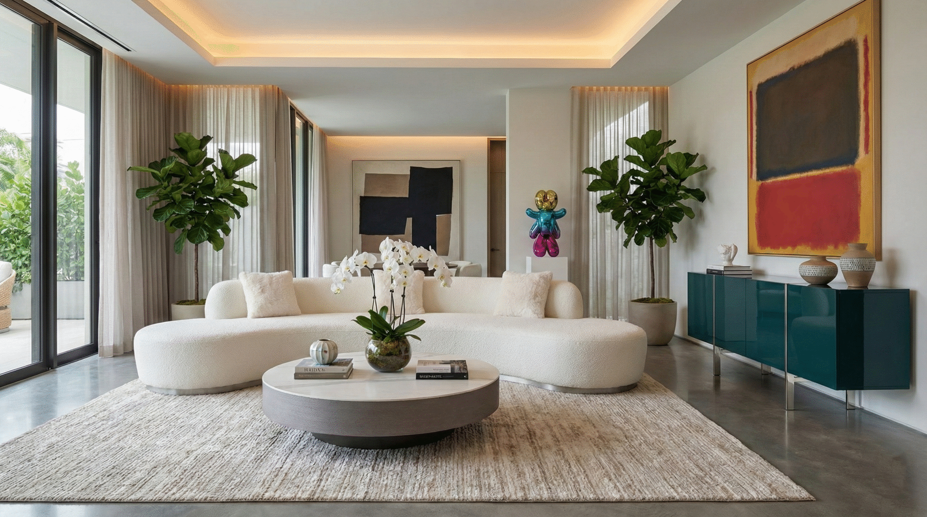 Aurora Contemporary Curved Sofa - Image 2