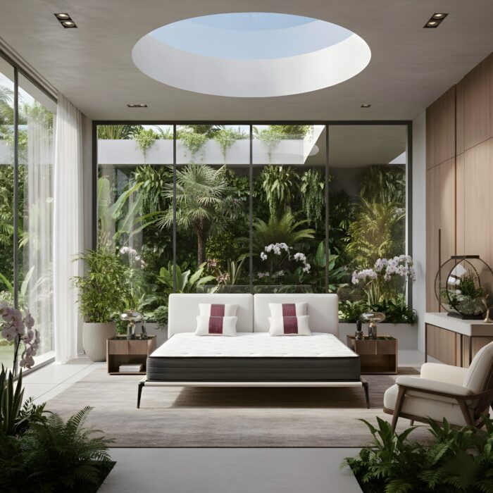 Sanctuary Leather and Fabric Contemporary Bed - Image 2