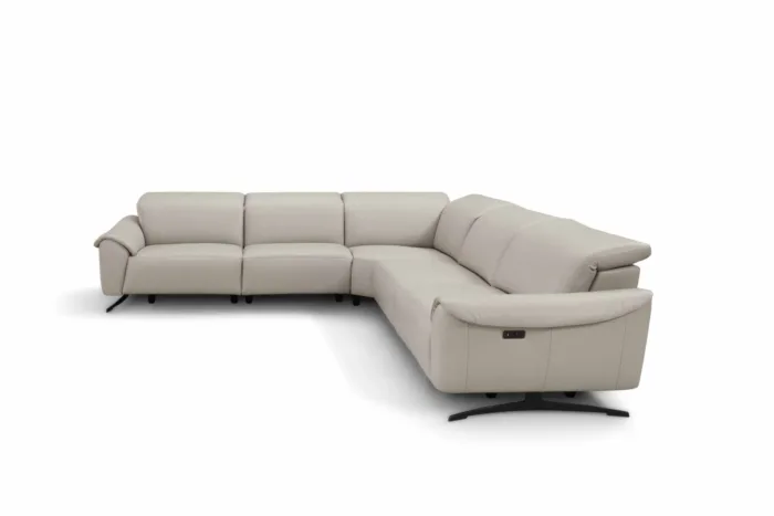 Abbraccio Italian Triple Reclining Leather Sectional