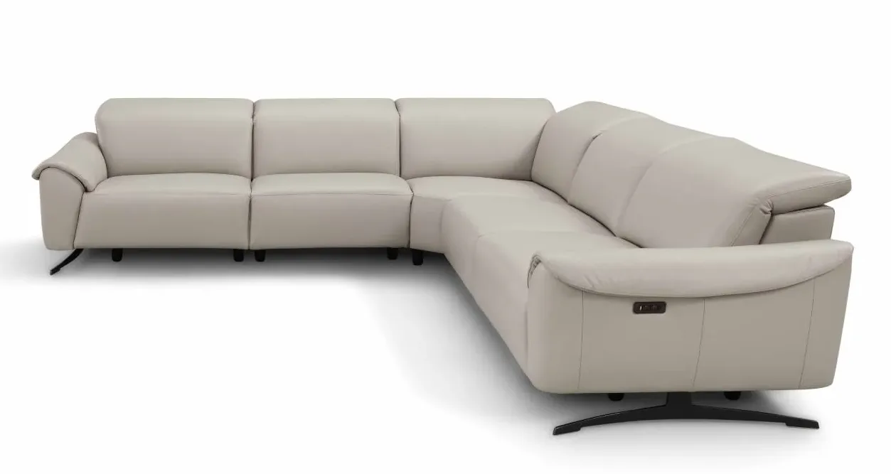 Abbraccio Italian Triple Reclining Leather Sectional