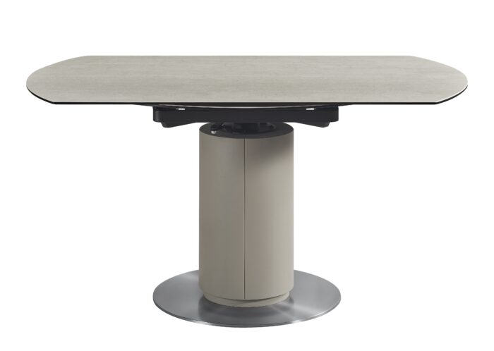 Atlas Travertine Extendable Modern Round Dining Table - Image 4