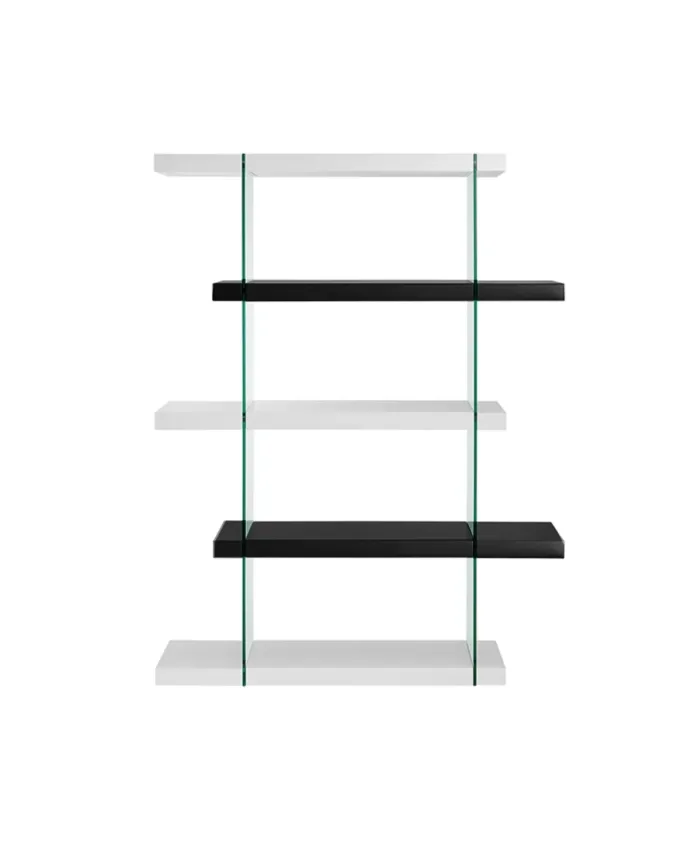 Raleigh White & Black Modern Bookcase