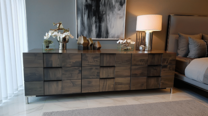 Loft Solid Wood Modern Bedroom Dresser - Image 3